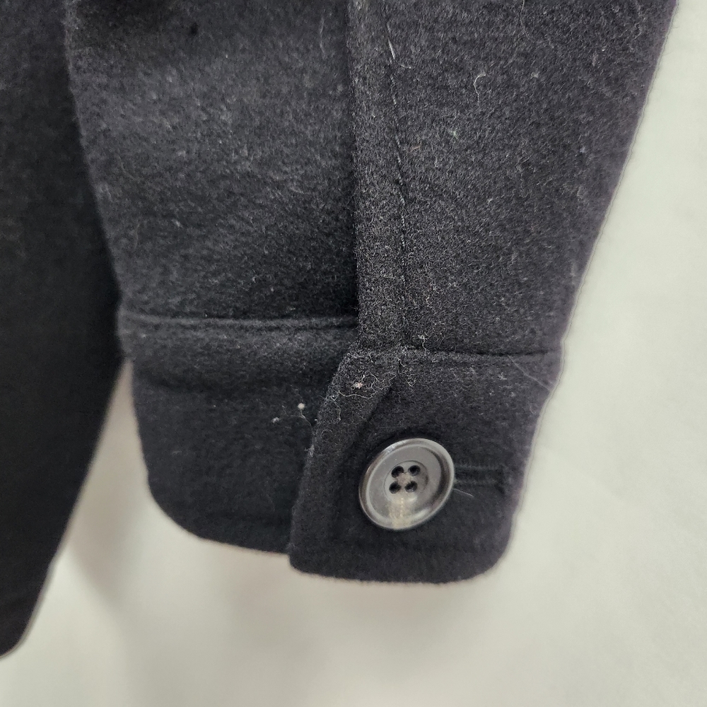 Eddie Bauer Women's Black Peacoat 76% Wool Size Large - Picture 6 of 11